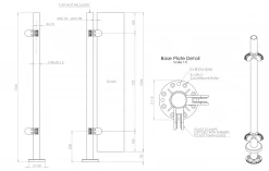 Pro Railing Stainless Steel Balustrade Corner Post 48.3mm - Height Choice Decking Balustrades