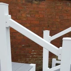 Super Rail Non Routed Step Handrail With 2 Stair Rail Brackets