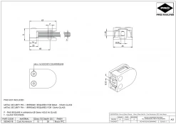 Pro Railing Aluminium Flat Backed Glass Clamp 8-12mm Matt Black Finish