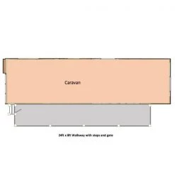 Deck Supermarket 24' X 8' Side Patio Superior Kit Form Deck With Steps & Gate Self Build Decking Kits