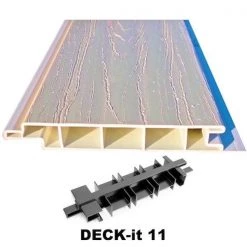 Deck It Deck-it 11 UPVC Deck Boards (5 Pack-1 Sqm) Inc. 5 Joiners & 20 X 40mm Screws UPVC Decking Board