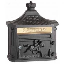 Fortitude Railing Black Mail Box - Wall Mounted Es01/39 W.410mm X H.470mm X D.150mm