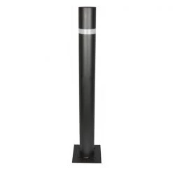 Deck Supermarket Limited Decking Balustrades Mild Steel Bollard - 1000mm High X 100mm Primer Painted Black (Bolt-Down)