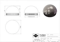 Pro Railing Decking Balustrades 316L Stainless Steel Post Or Handrail End Cap 48.3mm