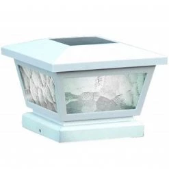 Deck Supermarket Limited Deck & Railing Lights Premium Solar Post Cap - White Or Tan
