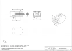 Pro Railing Stainless Steel Flat Backed Glass Clamp 316L 8-12mm