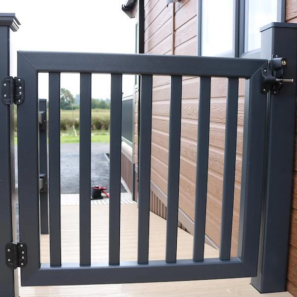 Decking Balustrades Super Rail Premium Foiled Gate With Composite Hinges & Lockable Latch 7 Decking Balustrades Super Rail Premium Foiled Gate With Composite Hinges & Lockable Latch