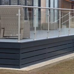 Deck Supermarket 10mm Clear Toughened Safety Glass For Use With Stainless Posts Deck Supermarket