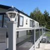 Super Rail Section With 10mm Grey Toughened Safety Glass Infill Panel Decking Balustrades