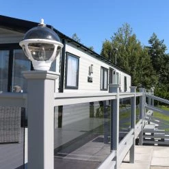 Super Rail Section With 10mm Grey Toughened Safety Glass Infill Panel Decking Balustrades