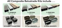 Deck Supermarket Limited Composite Balustrade Section 1520mm 13 Deck Supermarket Limited Composite Balustrade Section 1520mm