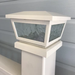 Deck Supermarket Limited Deck & Railing Lights Premium Solar Post Cap - White Or Tan