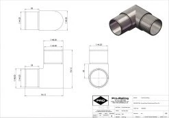 Pro Railing 316L Stainless Steel 90° Elbow 48.3mm