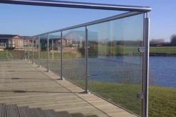 Deck Supermarket 10mm Clear Toughened Safety Glass For Use With Stainless Posts Deck Supermarket