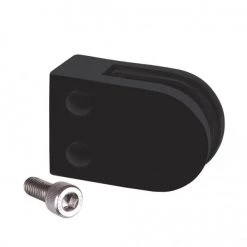 Fortitude Railing Fortitude Round Glass Clamp - 10mm Glass Aluminium Black Sand Box Of 4 With Bolts Metal Railings, Posts Accessories