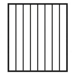 Deck Supermarket Gate 962mm Wide X 1100mm High 16mm Diameter Bars For 1200mm High Railings- Powder Coated Black