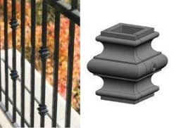 Fortress Railing FE26 Knuckles Black Sand (Box 20)