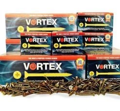 All Decking Vortex 5 X 70mm Zinc & Yellow Waxed Screws Box 200