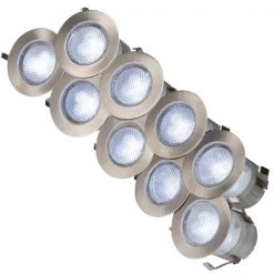 Deck Supermarket Limited Pack Of 10 Lights With Driver IP65 230v White Or Blue Inset Deck Lights
