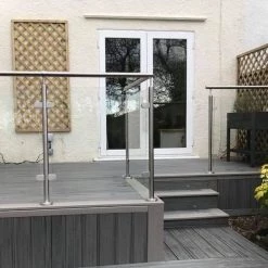 Pro Railing Stainless Steel Balustrade End Post 48.3mm - Height Choice Decking Balustrades