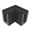 Pro Railing Posiglaze Base Fix 90 Degree Corner Matt Black 12-21.5MM 2 Pro Railing Posiglaze Base Fix 90 Degree Corner Matt Black 12-21.5MM