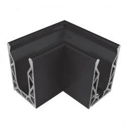 Pro Railing Posiglaze Base Fix 90 Degree Corner Matt Black 12-21.5MM