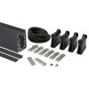 Pro Railing Posiglaze Base Fix Channel Matt Black 12mm-21.5mm Glass 3000mm Complete With Grips And Seals